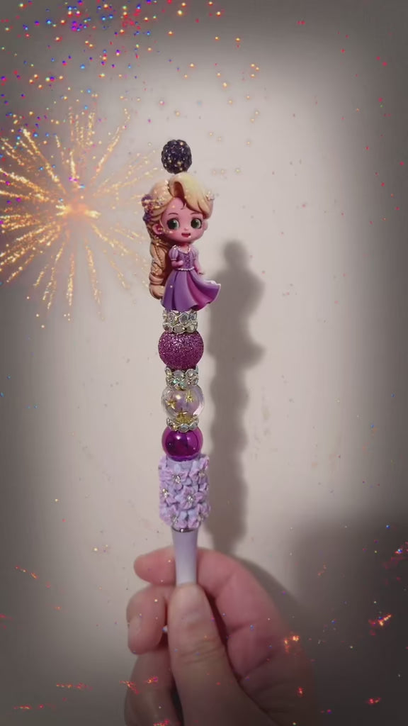 Handmade Rapunzel Beadable Pen